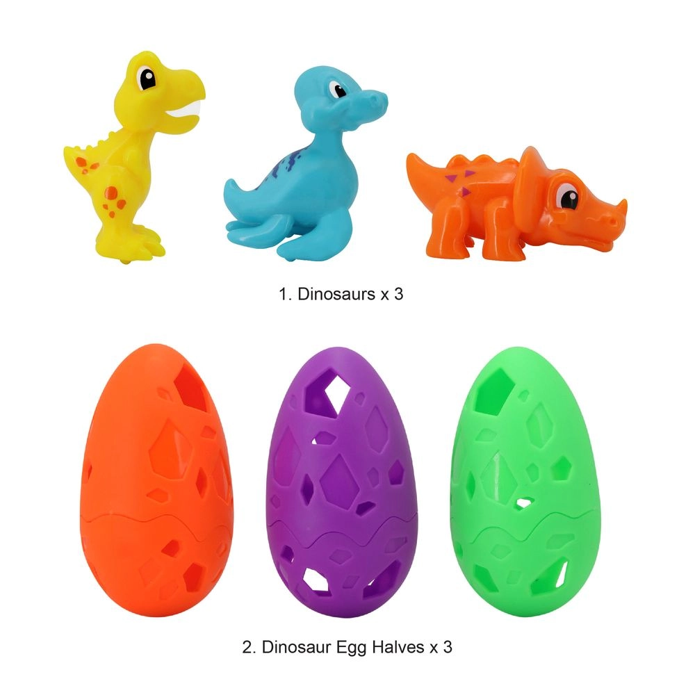 Dino Dive Game - 3 Dinosaur Pieces 6 Dinosaur Egg Halves