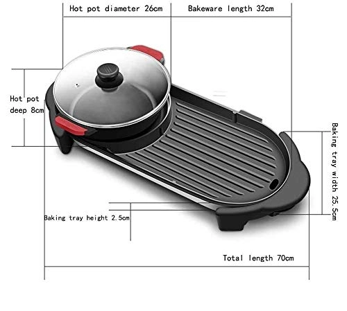 Electric Griddle - 2-in-1 Smokeless Nonstick