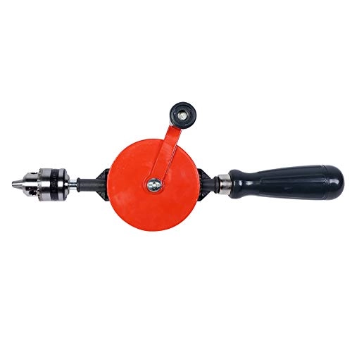 Manual Woodworking Hand Drill - 1/4in 3/8in Double Gear Drive