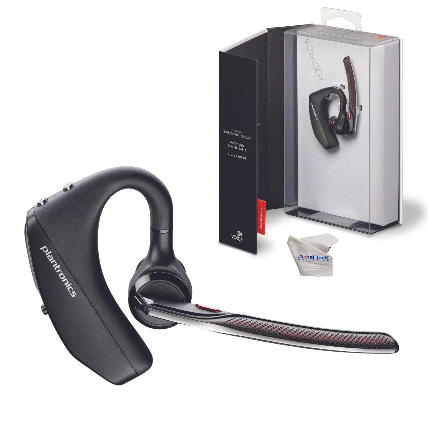 POLY Voyager 5200 - Wireless Headset + Mic Cleaner + Fiber Cloth