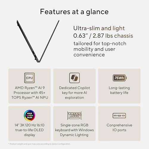 Vivobook S 14 M5406WA-DS76 - 14'' Ryzen 9 24GB DDR5 512GB SSD