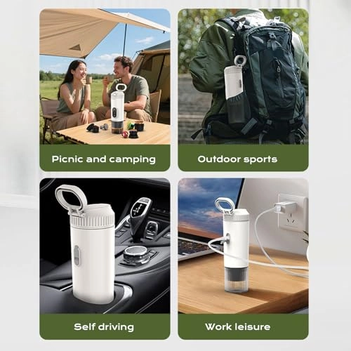 Portable Electric Espresso Machine - K capsules ground coffee