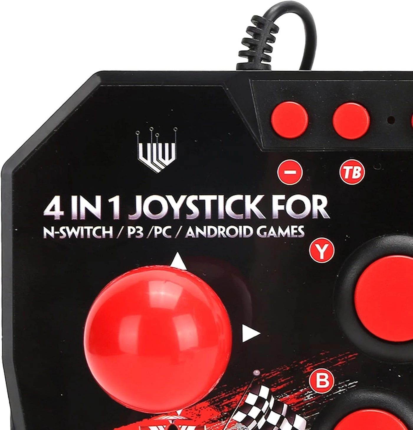 Arcade Fight Stick - black and red Switch PC PS3
