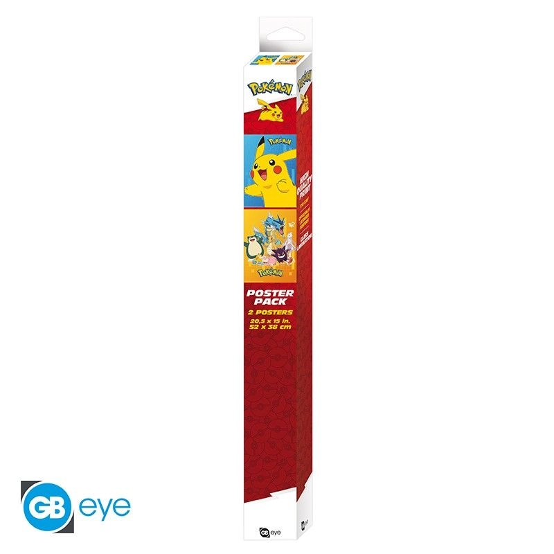 Pokemon - Set 2 Chibi Posters Colourful Characters - Laminated paper 52 x 38cm