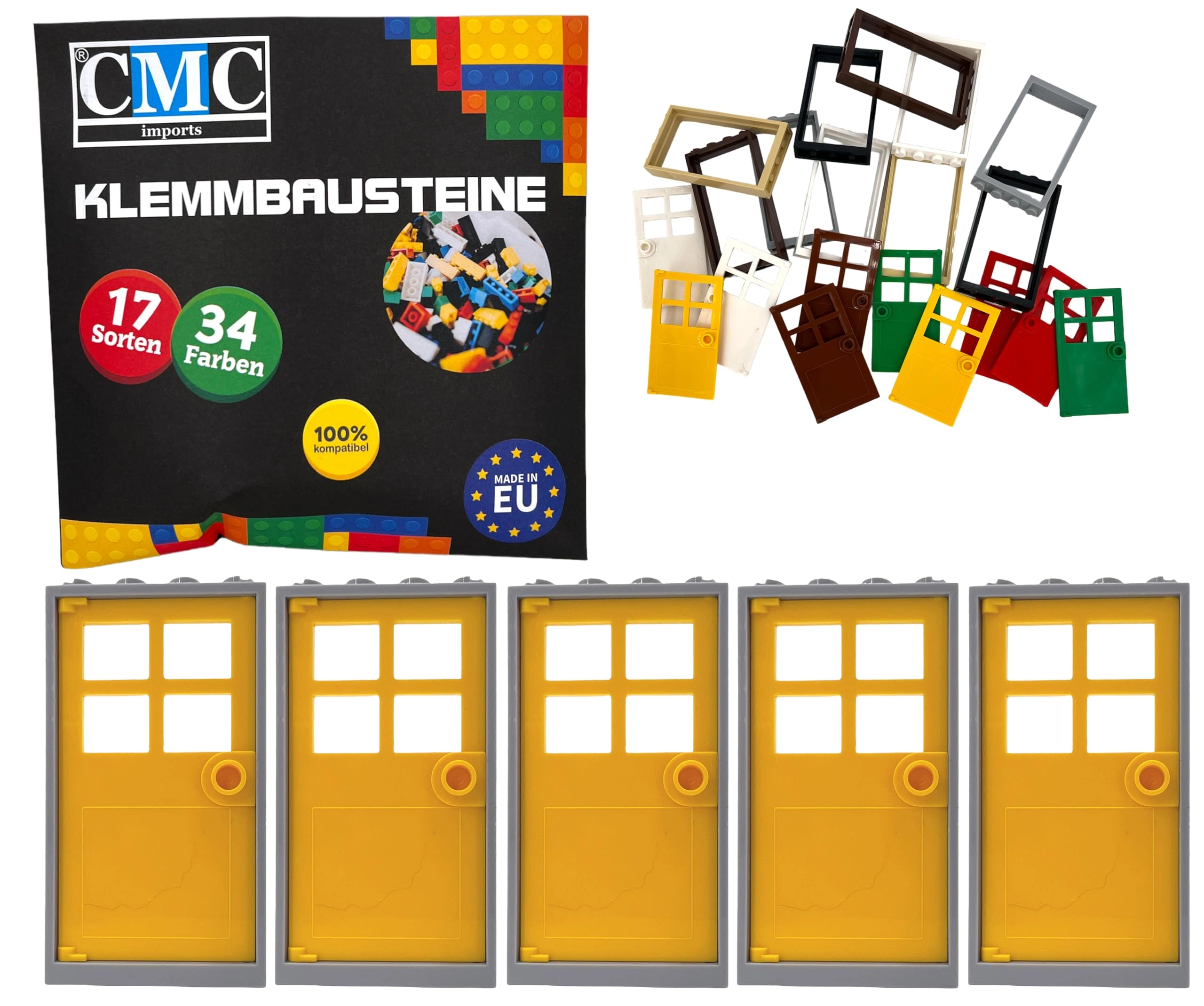 CMC imports Door Frame - Beige 5 pcs + Door Leaf - Green