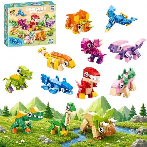 Mini Building Blocks Set - Dino 12pcs