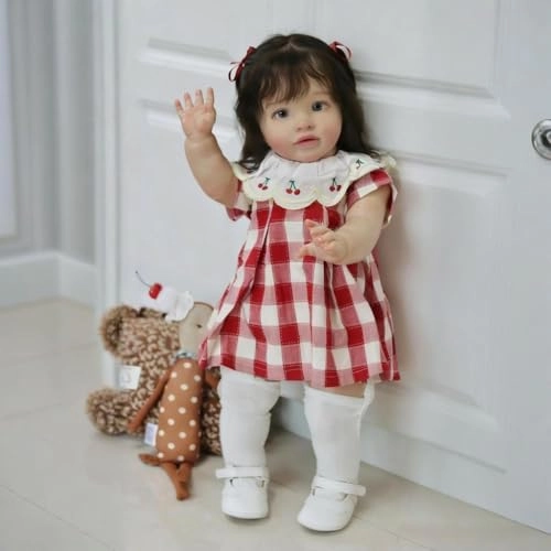 Pippa Reborn Baby Doll - 26 inch Cotton Vinyl Hand-rooted Curly Hair Ages 3+