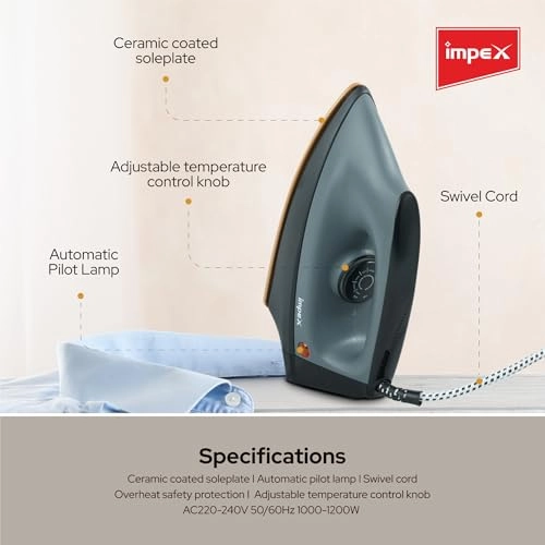 IB 191 - Heavy Duty Dry Iron 1200W