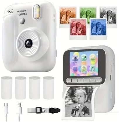 Kids Digital Camera - Instant Thermal Printer 4800W 1080p