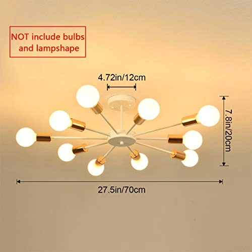 Modern Sputnik Chandeliers - Dimmable