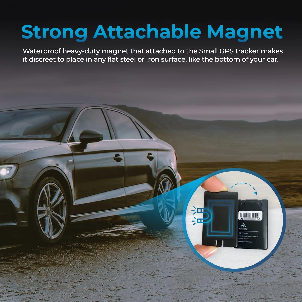 GPS Tracker - 4G LTE Real-Time Splashproof Built-in Magnet
