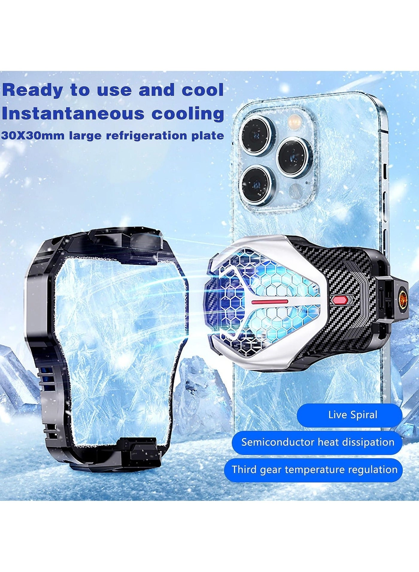 VKL Phone Cooler - Black Type-C 5V