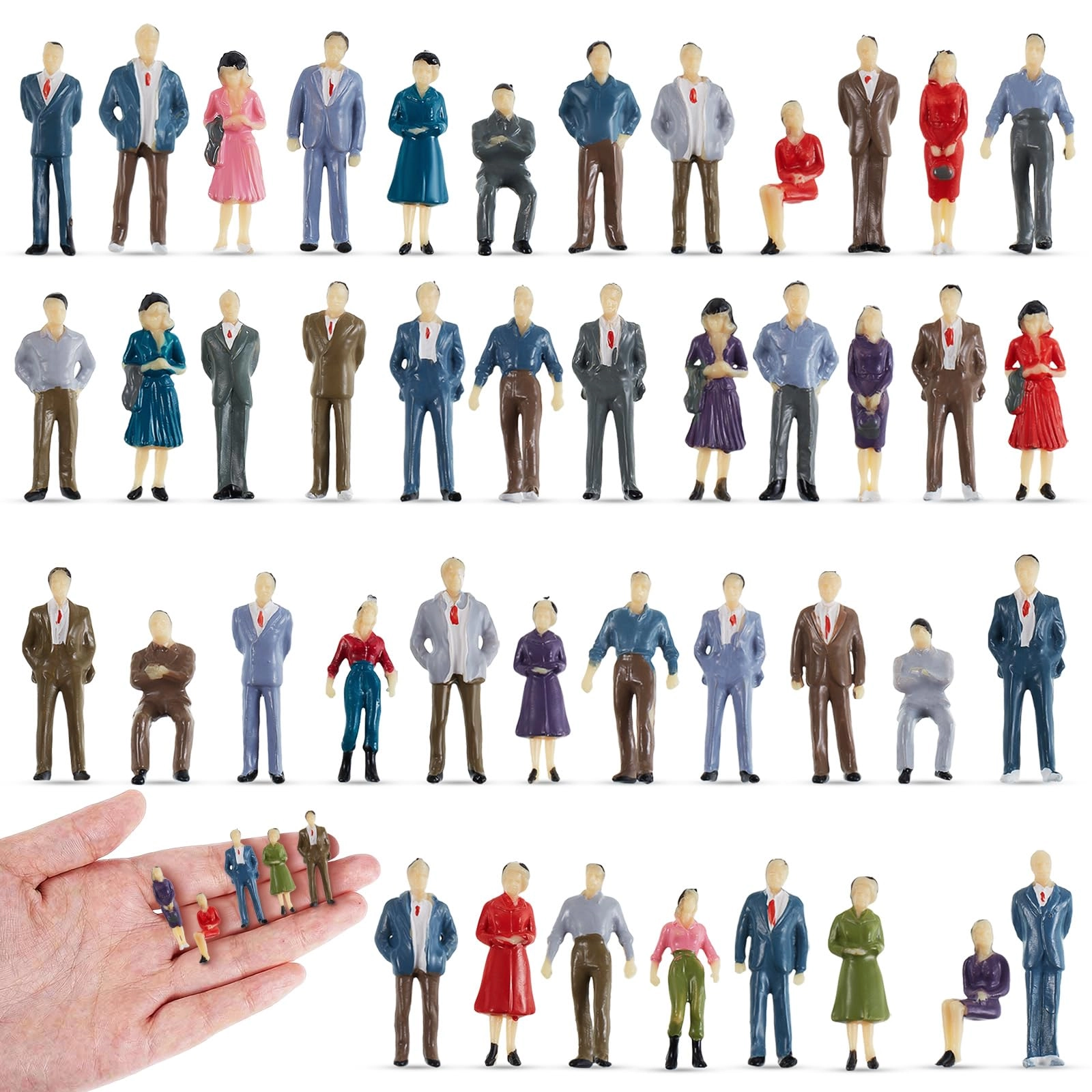 juexica Mini People Figurines - 50 1: 75 Scale