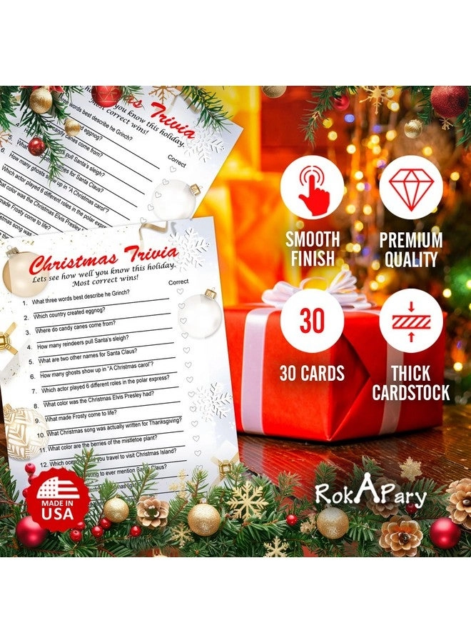 Christmas Trivia Game - 30 Cards
