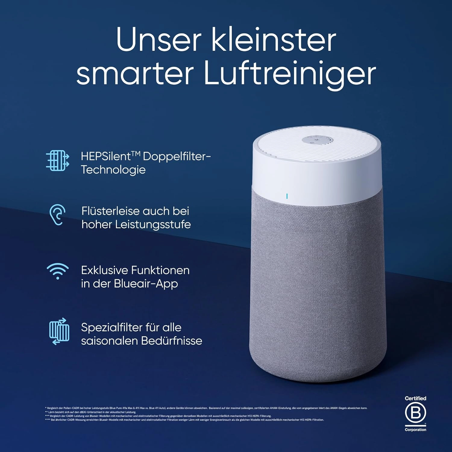 Blue Pure 511i Max - Wi-Fi-enabled HEPASilent