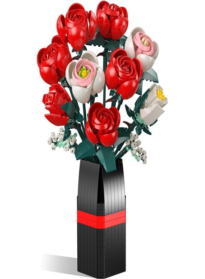Ancesfun Roses Building Set - Flower Bouquet with Vase