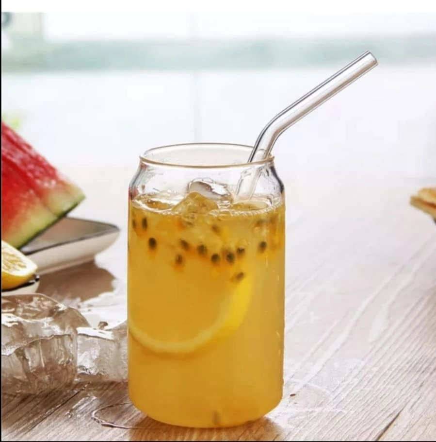 KiKiluxxa, KiKiluxxa -Surat-Gujarat-India Glass Tumbler - 1 pcs - Straw and Lid - 510 ml