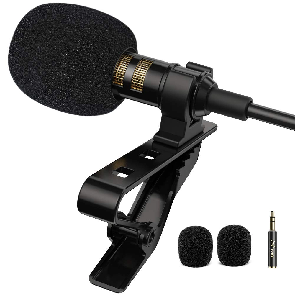 PoP voice Lavalier Clip-on Omnidirectional Condenser 3.5mm-Mini-Jack Microphone