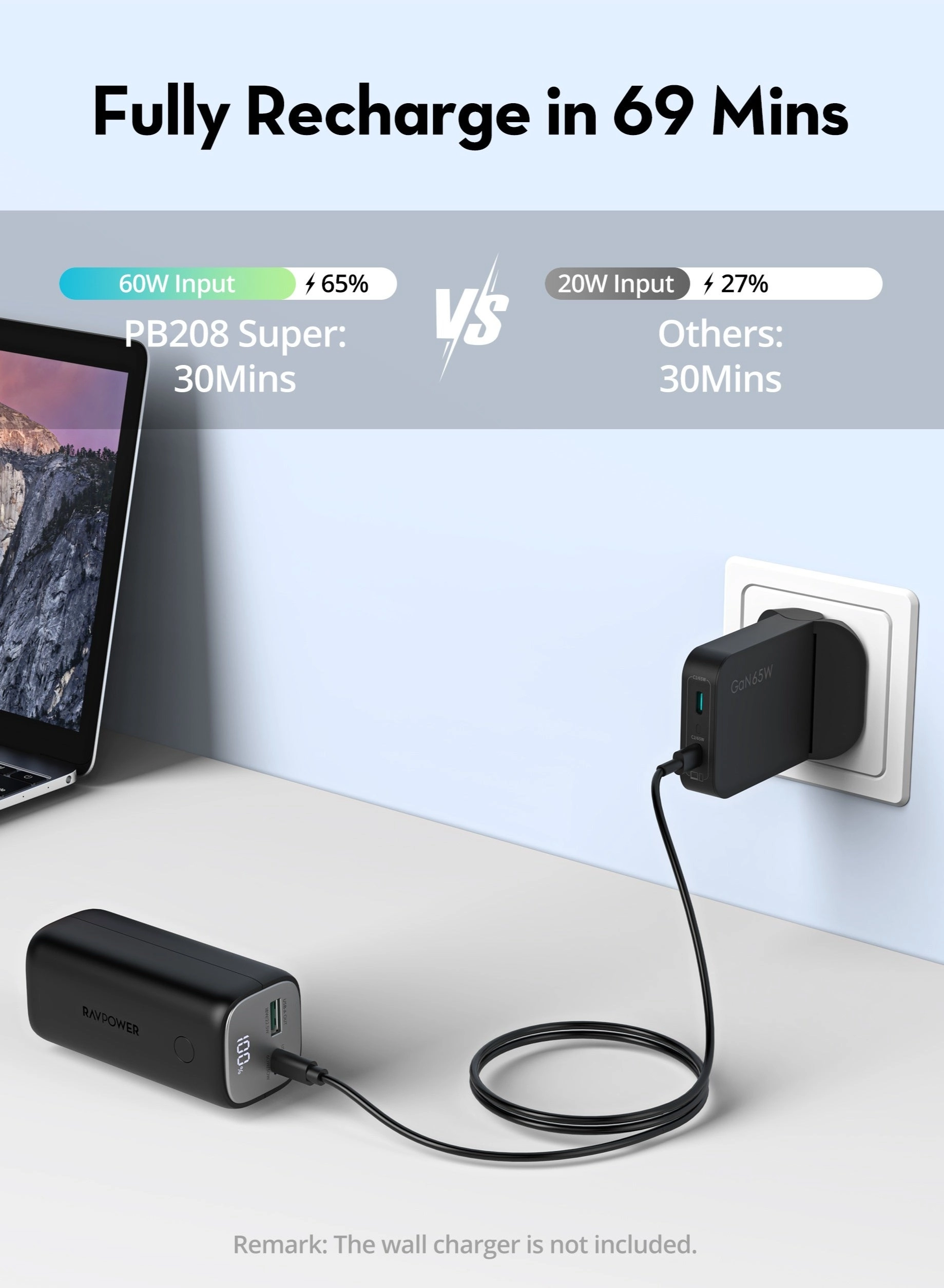 RP-PB208 - 10000mAh 30W Fast charging 2 Type-C PD