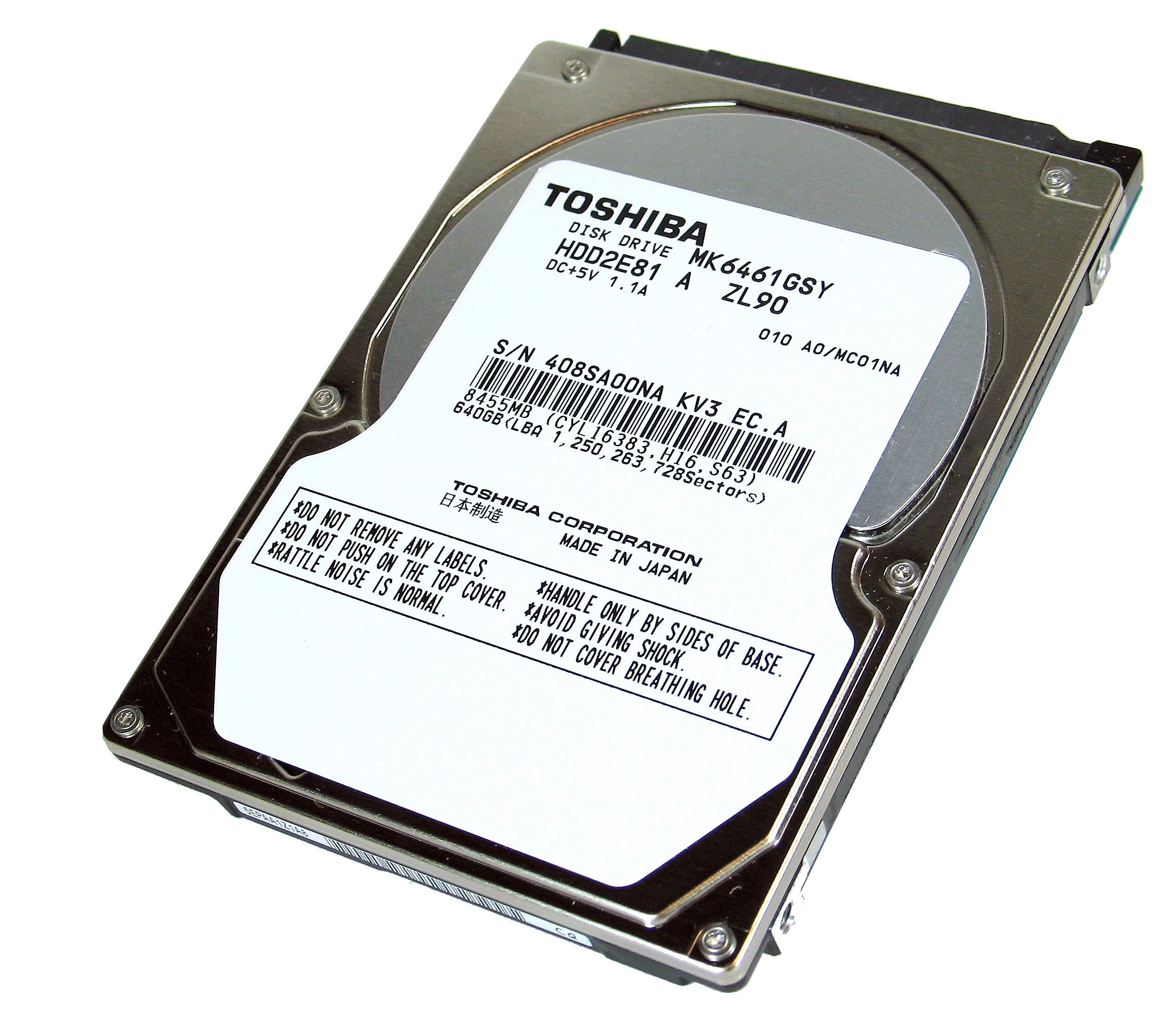 2.5" 7200rpm 16MB SATA 3Gb/s (MHZ2320BJ) - 320GB