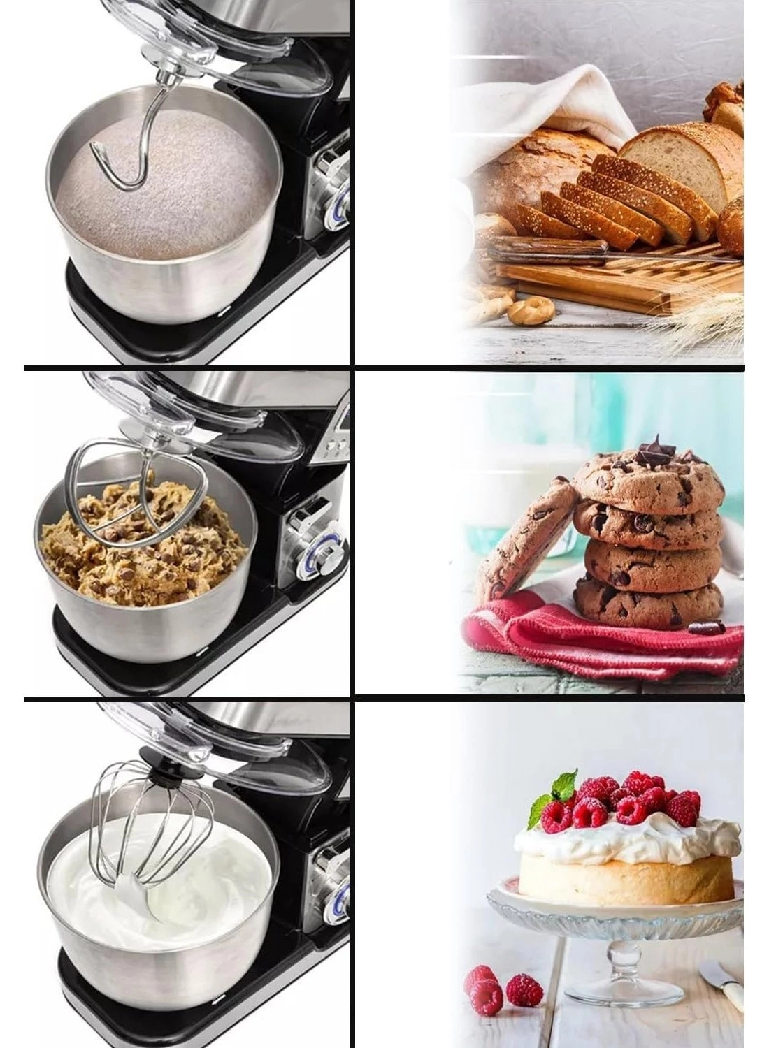 3-in-1 Stand Bowl Mixer - 10L 2000W