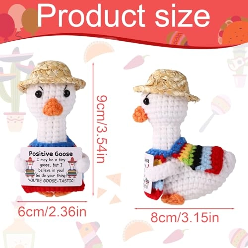 Graduation Goose Crochet - 9x8x6cm