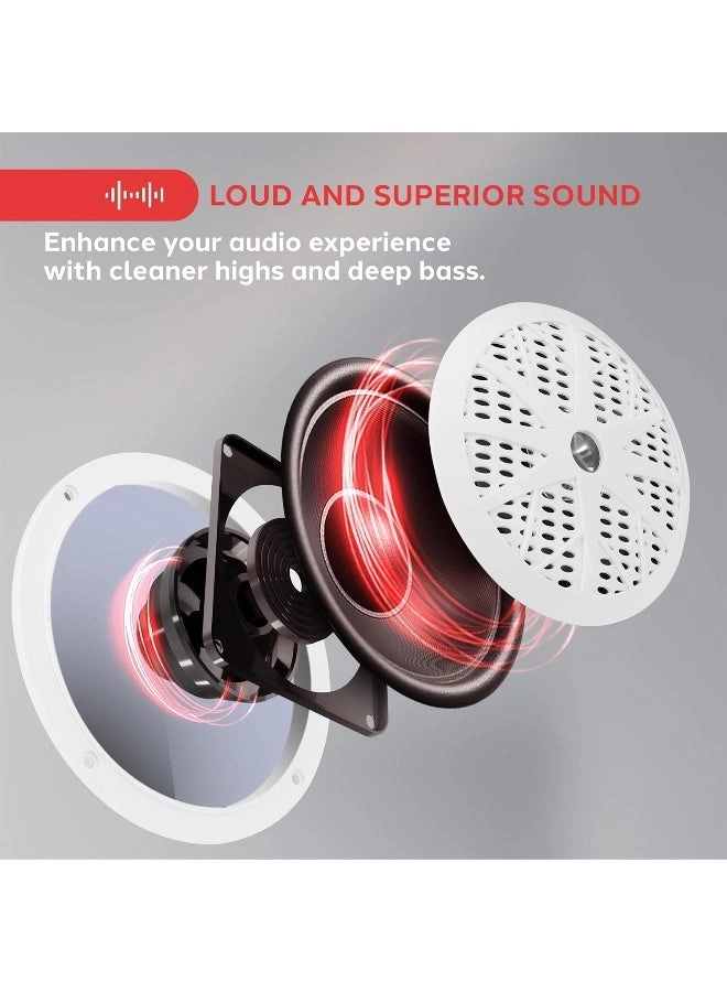 Dual Marine Speakers - 6.5 Inch 120 Watt