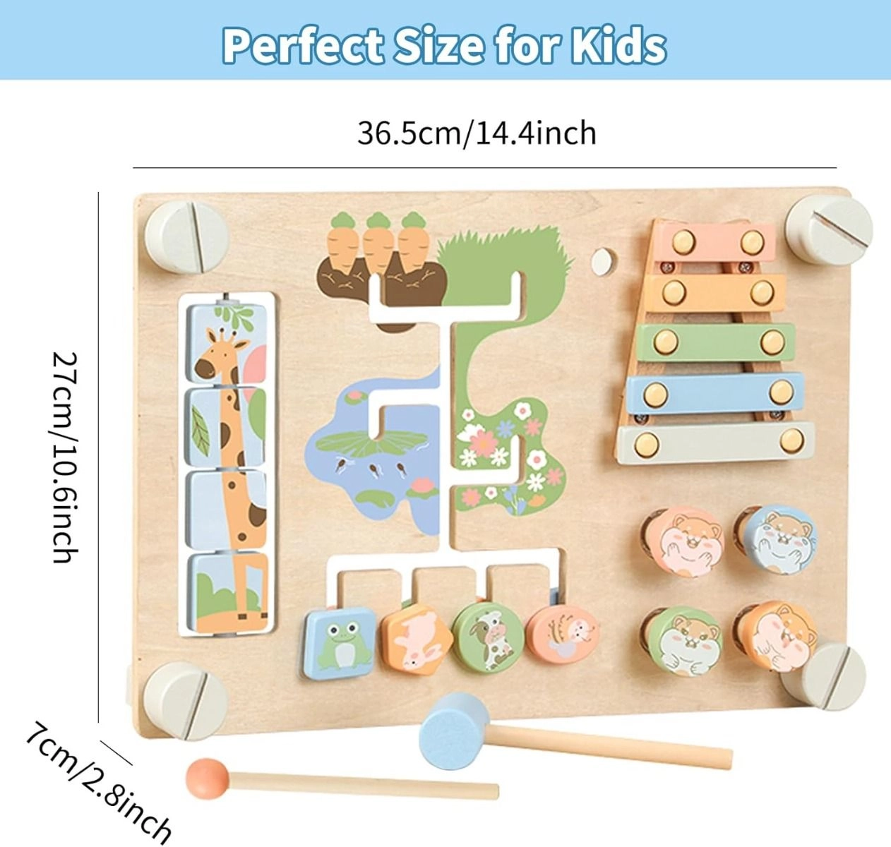 Double Sided Wooden Busy Board - 2 years+