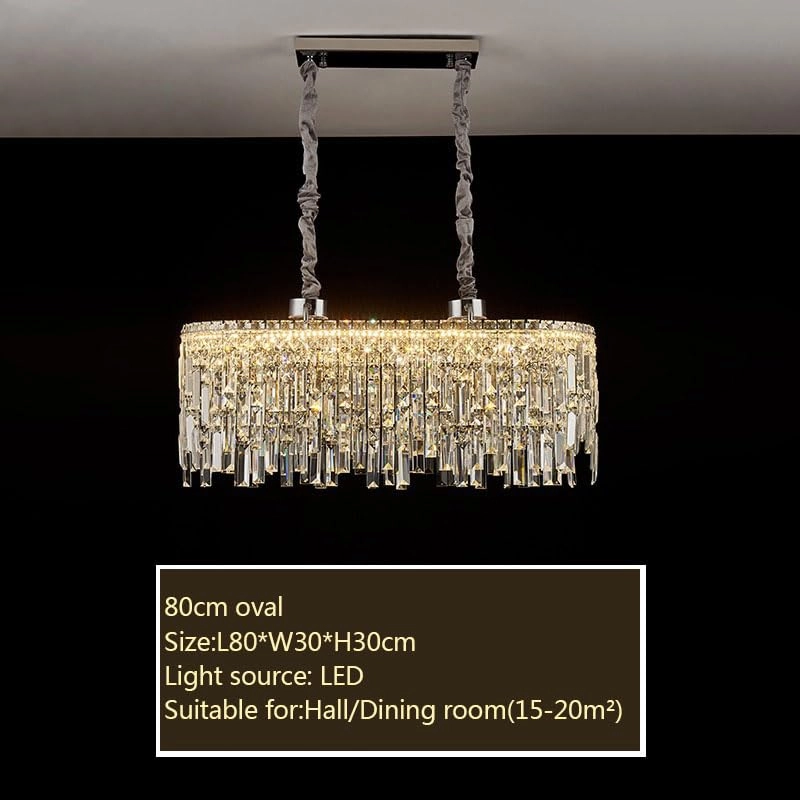 Crystal Chandelier - Golden tricolor light 100*38*30cm