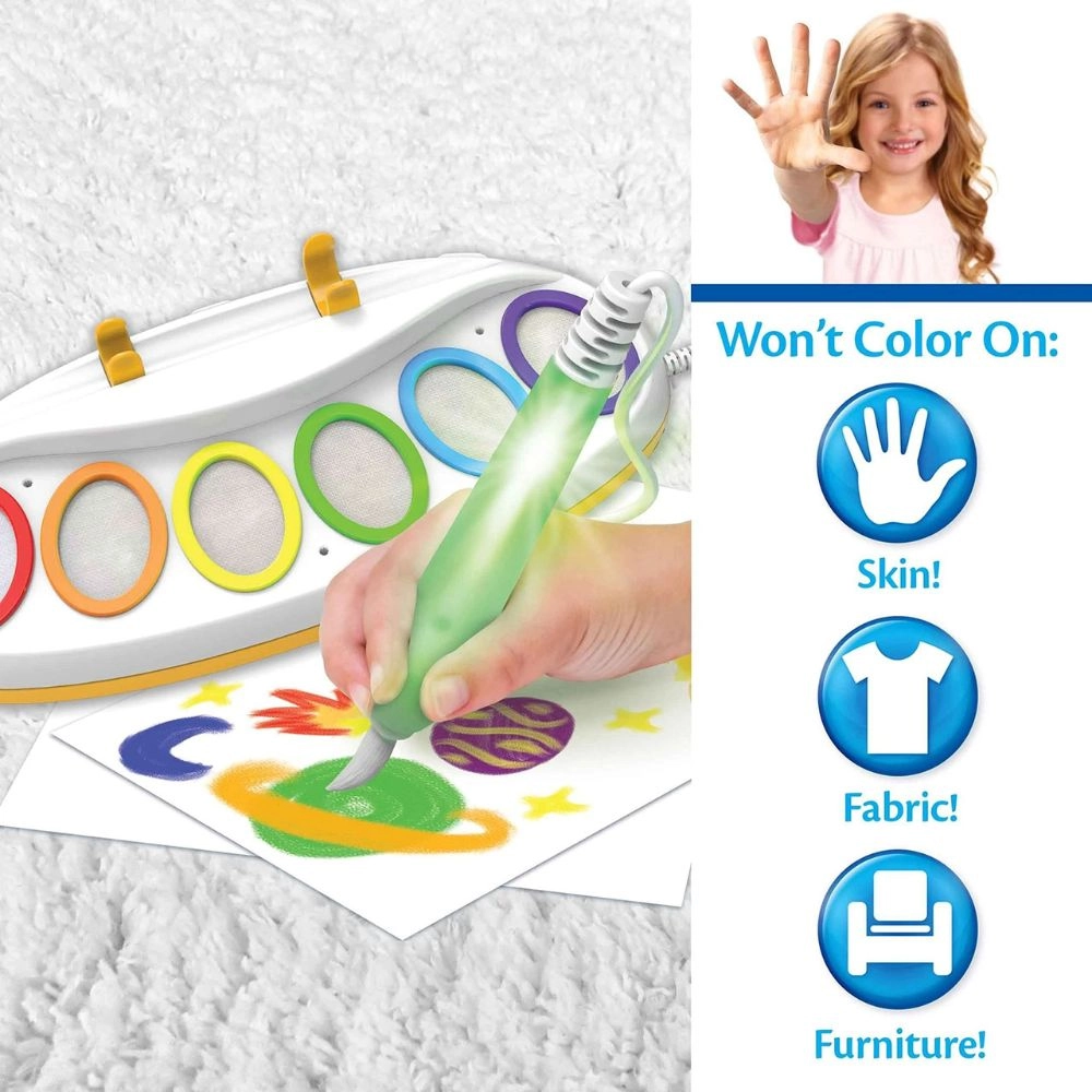 Color Wonder Magic Light Brush Kit - 1 Magic Light Brush 6 washable Color Wonder Paints 18 Color Wonder Sheets