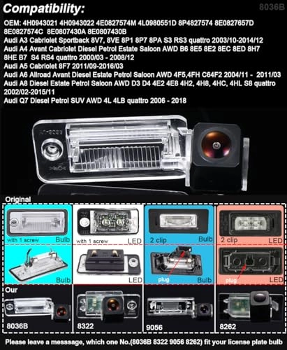 Rear view camera - Night Vision 1280 x 720 pixels