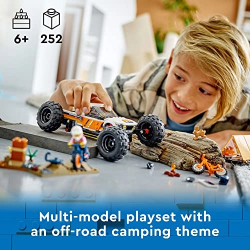 City 4x4 Off-Roader Adventures Camping Set (60387) - Monster Truck Style Working Suspension