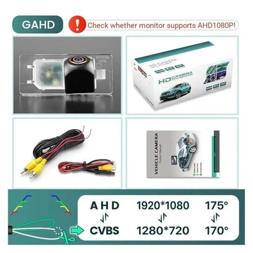 Wide View Vehicle Back up Camera - Night Vision Wire 1920x1080P