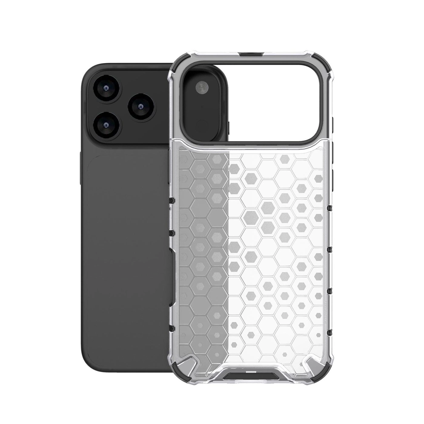 Honeycomb Shockproof Phone Case - TPU+PC for iPhone 17 Pro Max