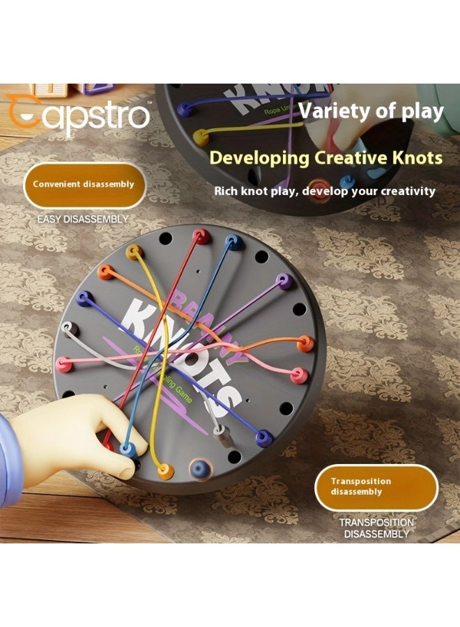 Rope Knot Puzzle - 10 Elastic Cords Storage Bag