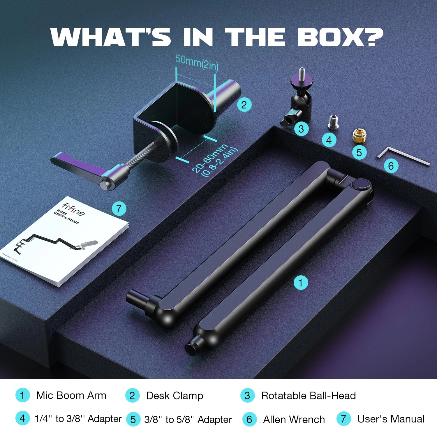 BM88 - Low Profile Adjustable Boom Arm