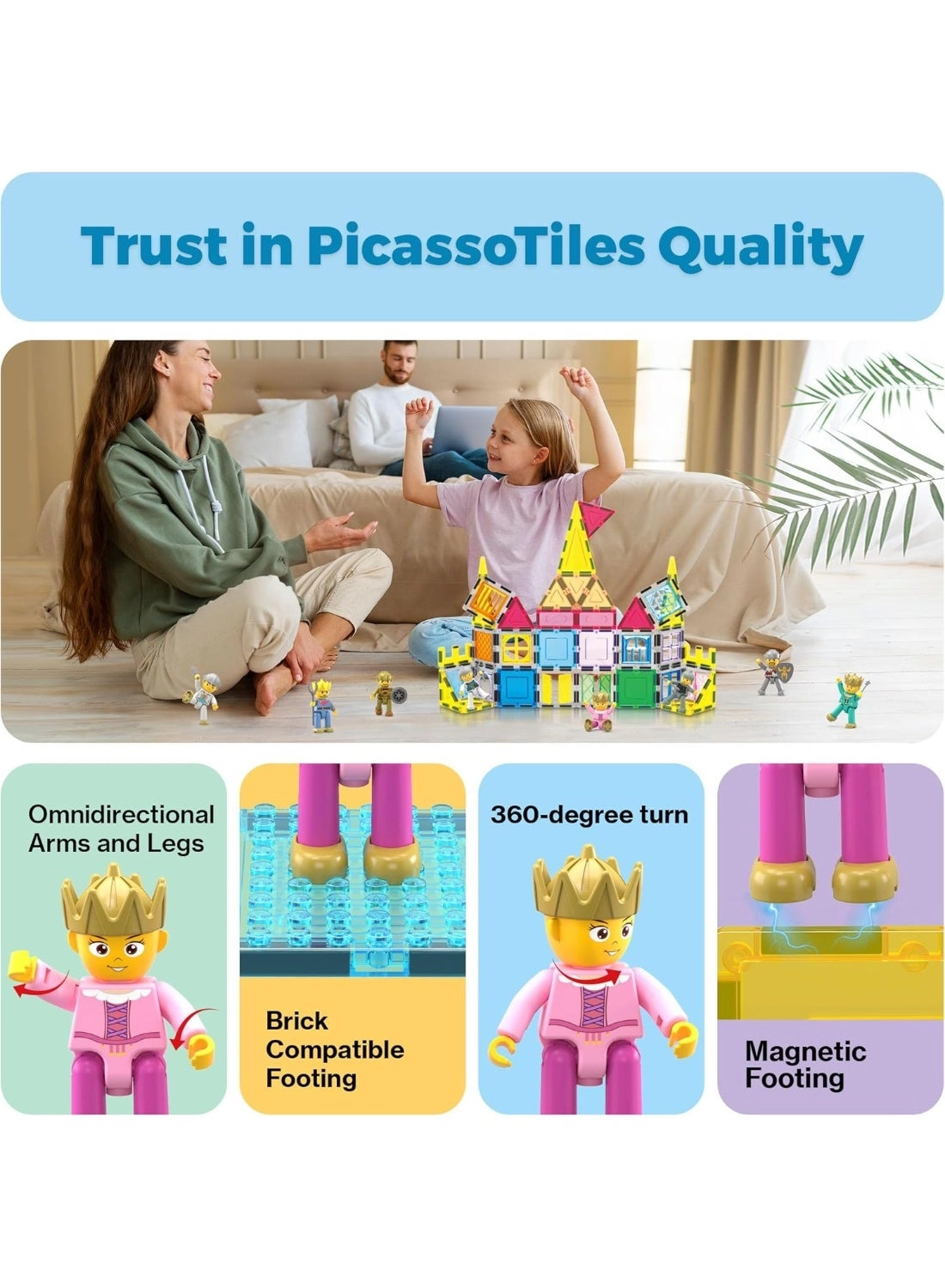 Magnetic Action Figures - King and Knights Kingdom 8 pcs