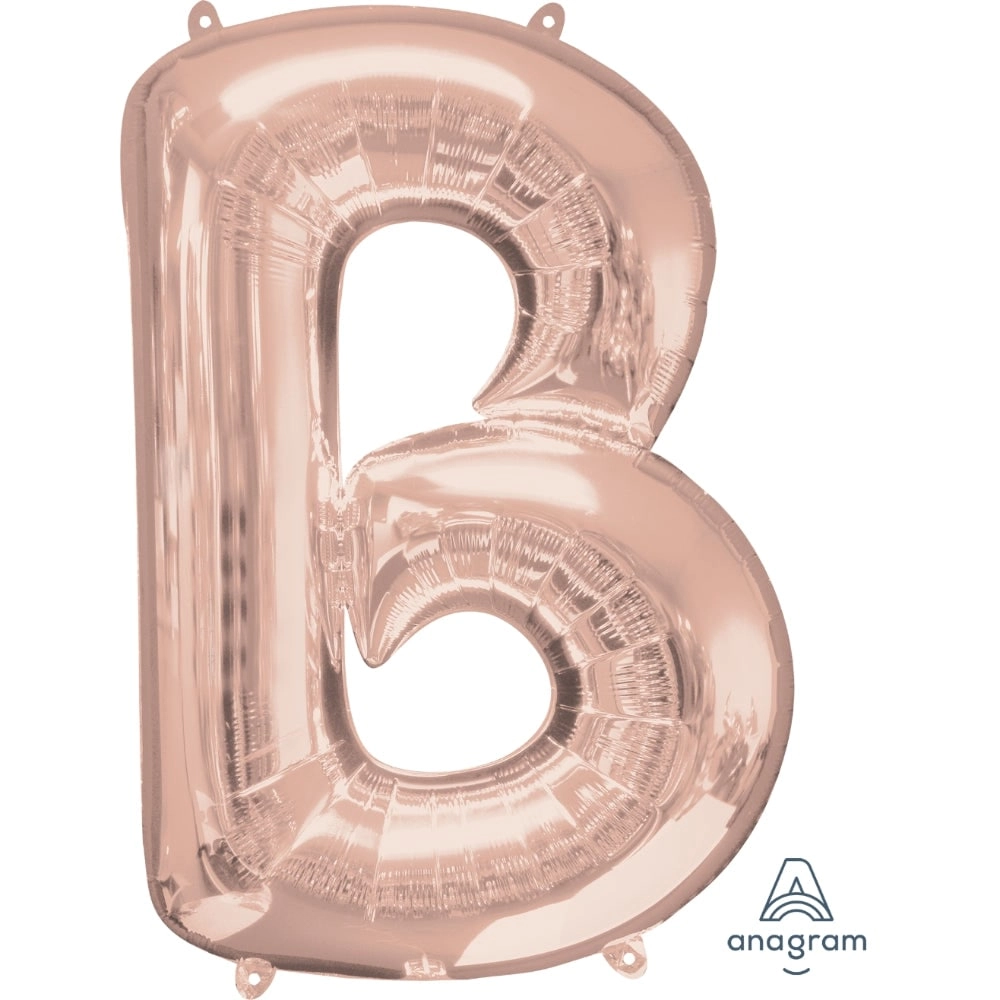 Party Zone Letter Boys Foil Balloon - 34-Inch Rose Gold