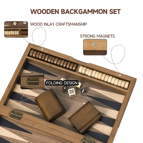 Backgammon Set - Wooden Folding