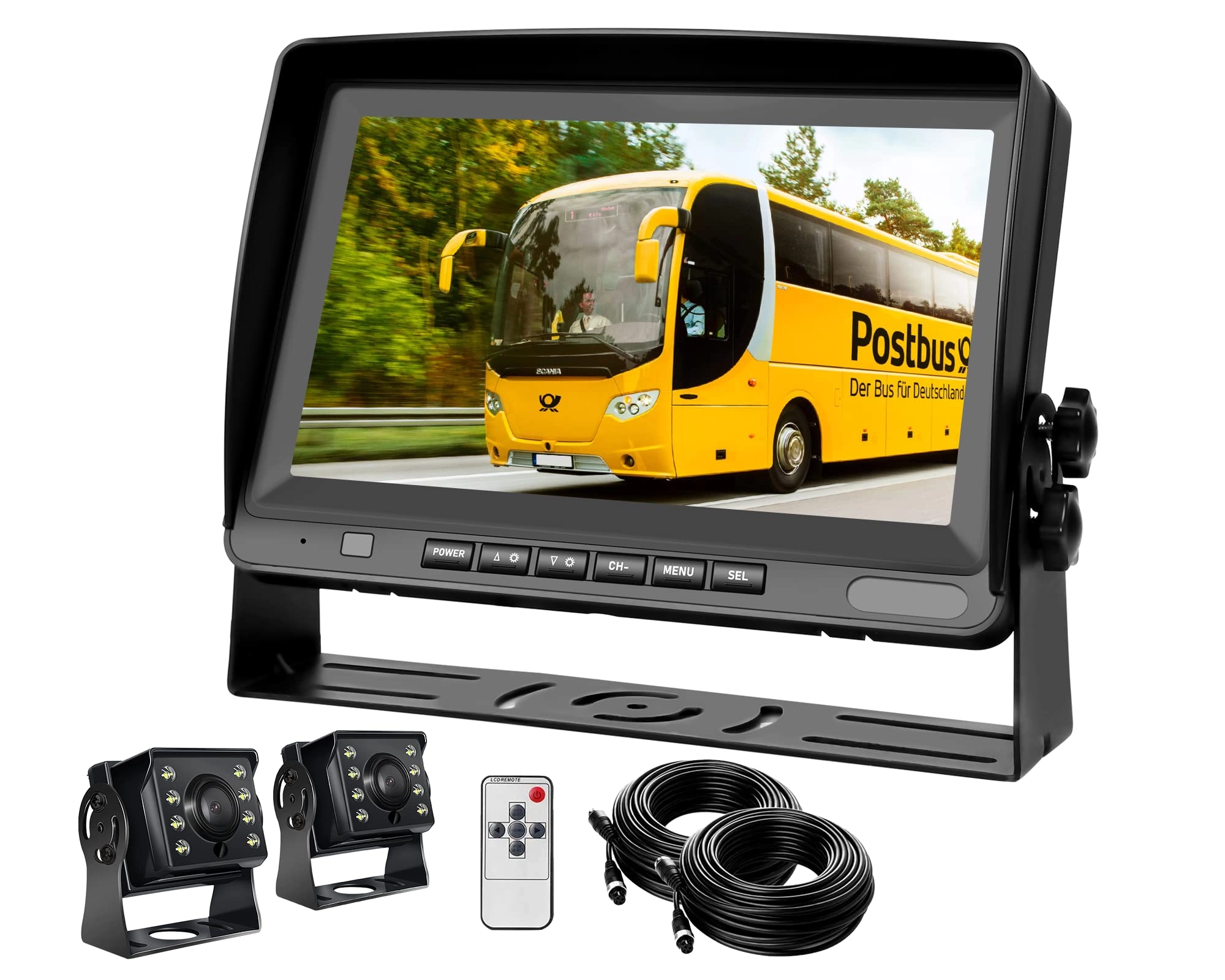 CAMECHO Reversing Camera Set with DVR - Night Vision Wired 1080P