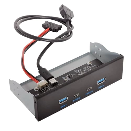 5.25" Front Panel USB 3.0 & USB-C HUB - Motherboard 20pin Header