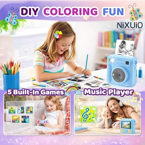 Instant Print Camera - 1080P 32GB Inkless Thermal Printing
