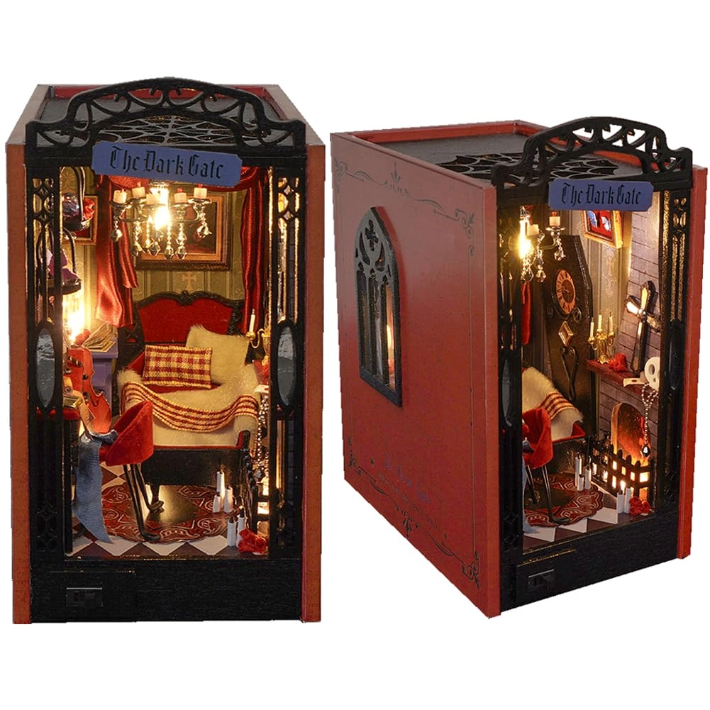 Montidey 3D Wooden Puzzle Bookshelf Insert - Library of Books 1:24