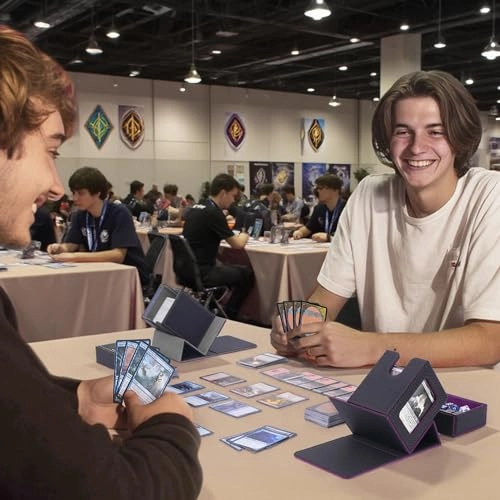 Trading Card Deck Box - Black/Red Modern