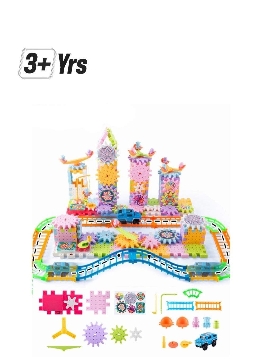 DURKU Electric Building Block Gear Toy Set - 203 pcs