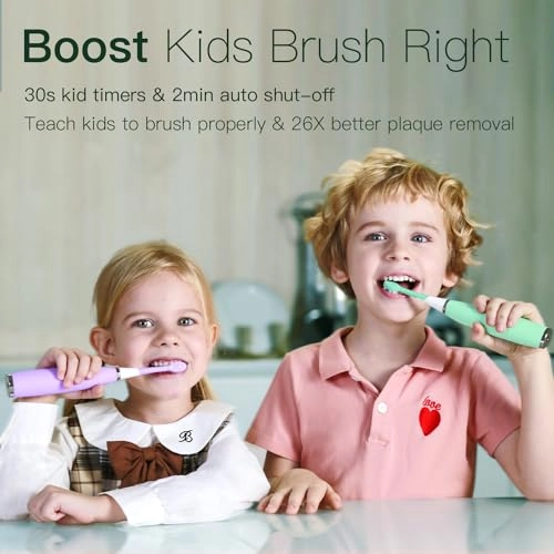 Kids Electric Toothbrushes - Sonic Rechargeable Smart Timer