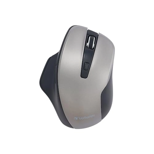 Silent Ergonomic Wireless Blue LED Mouse - Wireless