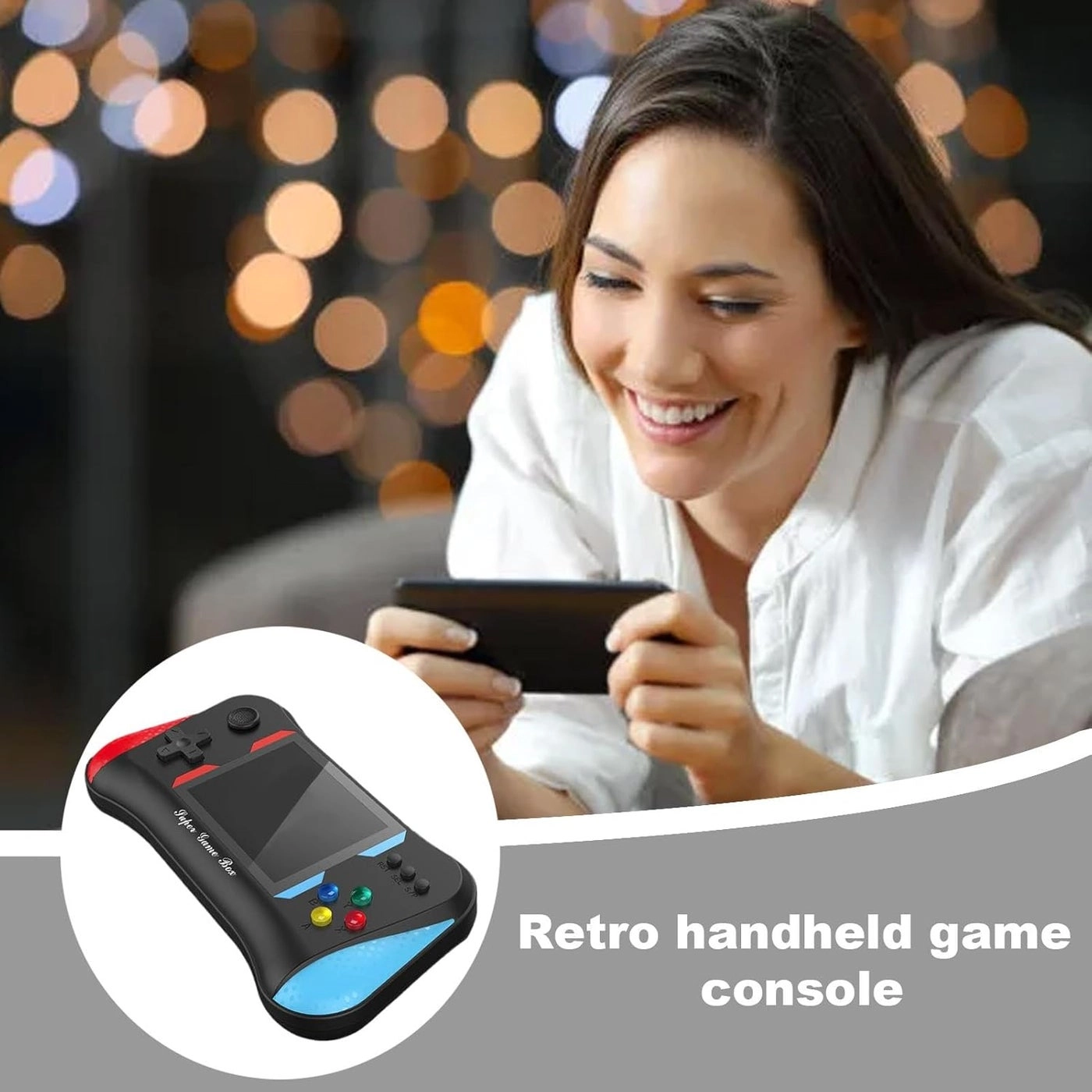 Mini Handheld Video Game Console - 500 Classic Built-in Games Rechargeable