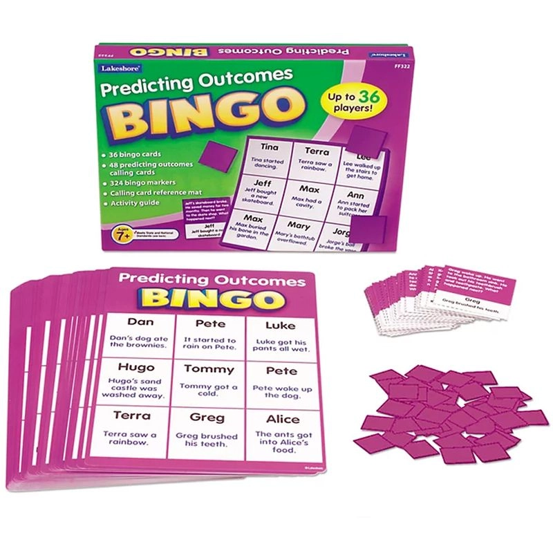 Lakeshore Predicting Outcomes Bingo - Suitable for 7 to 9 yrs