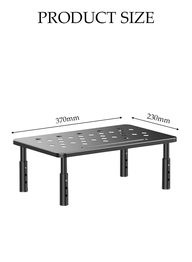 Computer Monitor Stand - 3 Levels Adjustable Ventilated Platform 37x23cm